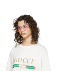 Женские розовые солнцезащитные очки от Gucci
