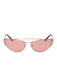 Женские розовые солнцезащитные очки от Prada