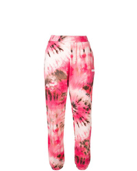 Женские розовые спортивные штаны с принтом тай-дай от MSGM