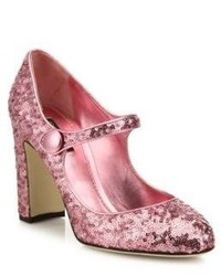 Розовые туфли с пайетками
