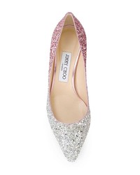 Розовые туфли с пайетками от Jimmy Choo