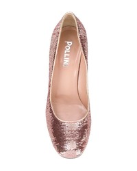 Розовые туфли с пайетками от Pollini