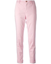 Розовые узкие брюки от Fay