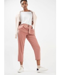 Розовые узкие брюки от Topshop