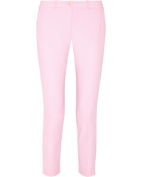 Розовые шерстяные брюки