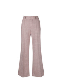 Розовые шерстяные брюки-клеш от See by Chloe