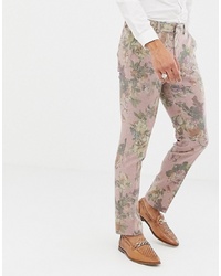 Розовые шерстяные классические брюки