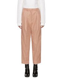 Женские розовые шерстяные классические брюки от Acne Studios