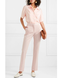 Женские розовые шерстяные классические брюки от Stella McCartney