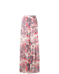 Розовые широкие брюки с принтом от Vilshenko