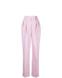 Розовые широкие брюки от Agnona