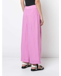 Розовые широкие брюки от Rejina Pyo