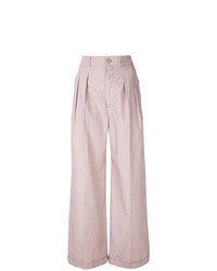 Розовые широкие брюки от Erika Cavallini