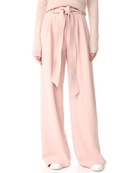 Розовые широкие брюки от Milly