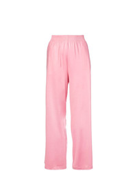 Розовые широкие брюки от MM6 MAISON MARGIELA