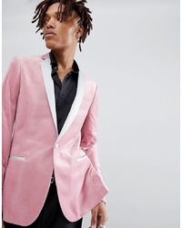 Розовый бархатный пиджак