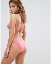 Розовый бикини-топ крючком от Bikini Lab