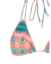 Розовый бикини-топ с принтом от BRIGITTE