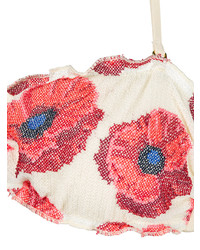 Розовый бикини-топ с рюшами от Mitos