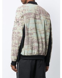 Мужской розовый бомбер с принтом от Stone Island Shadow Project