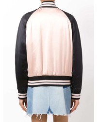 Женский розовый бомбер от Saint Laurent
