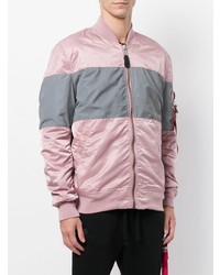 Мужской розовый бомбер от Alpha Industries