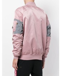 Мужской розовый бомбер от Alpha Industries