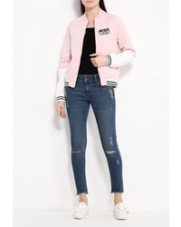 Женский розовый бомбер от Jennyfer