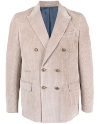 Мужской розовый вельветовый двубортный пиджак от Eleventy