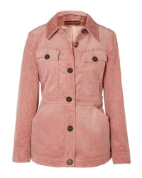 Женский розовый вельветовый пиджак от ALEXACHUNG