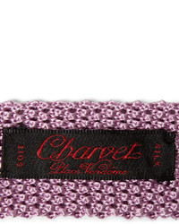 Мужской розовый вязаный галстук от Charvet