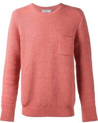 Мужской розовый вязаный свитер от Ami