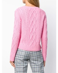 Женский розовый вязаный свитер от Blugirl
