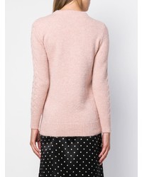 Женский розовый вязаный свитер от Blugirl