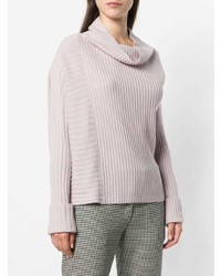 Женский розовый вязаный свитер от Agnona
