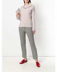 Женский розовый вязаный свитер от Agnona