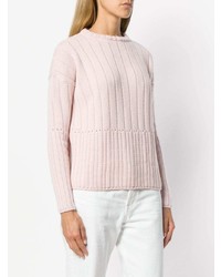 Женский розовый вязаный свитер от Loro Piana