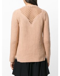 Женский розовый вязаный свитер от Twin-Set