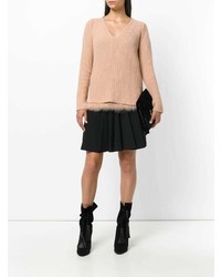 Женский розовый вязаный свитер от Twin-Set