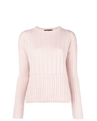 Женский розовый вязаный свитер от Loro Piana