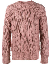 Мужской розовый вязаный свитер от Maison Margiela