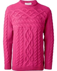Мужской розовый вязаный свитер от Soulland