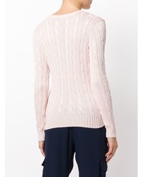 Женский розовый вязаный свитер от Polo Ralph Lauren