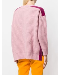 Женский розовый вязаный свитер от Moncler