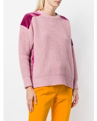 Женский розовый вязаный свитер от Moncler