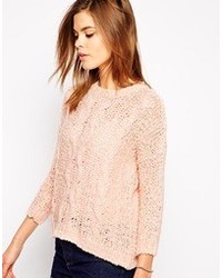 Женский розовый вязаный свитер от Warehouse