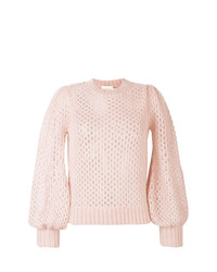 Женский розовый вязаный свитер от Zimmermann