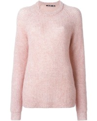 Розовый вязаный свободный свитер от BLK DNM