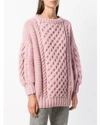 Розовый вязаный свободный свитер от I Love Mr Mittens