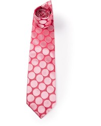 Мужской розовый галстук в горошек от Gianfranco Ferre